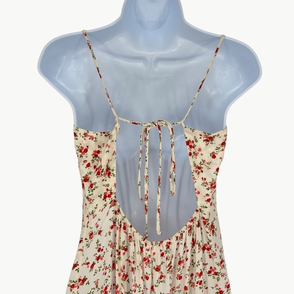 Reformation Women's Sloane Floral Midi Slip Dress | Sz Medium | Tosca Cream - Picture 6 of 16